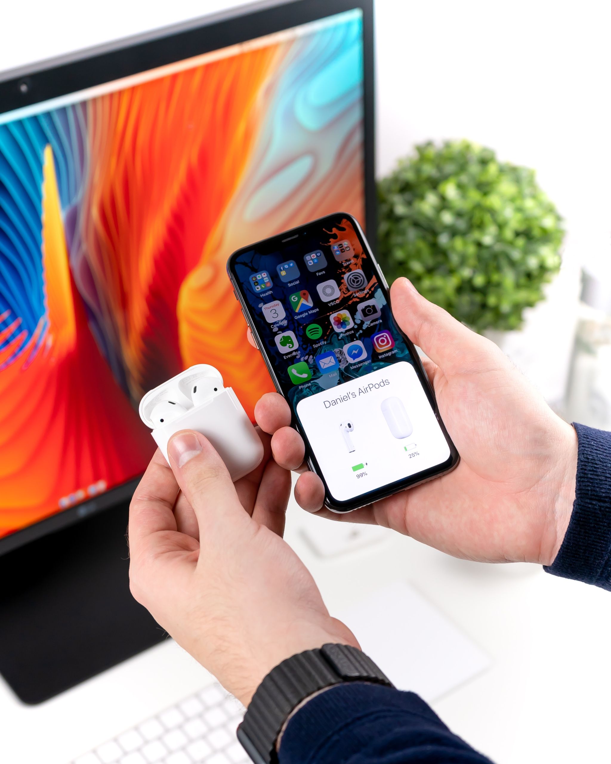 AirPods with Wireless Charging Case | Leversage.com
